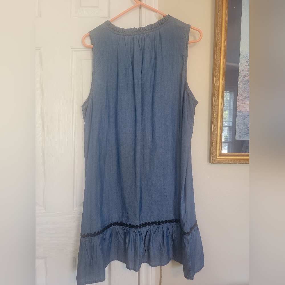 Crown & Ivy Blue Ruffled Dress - Picture 2 of 4